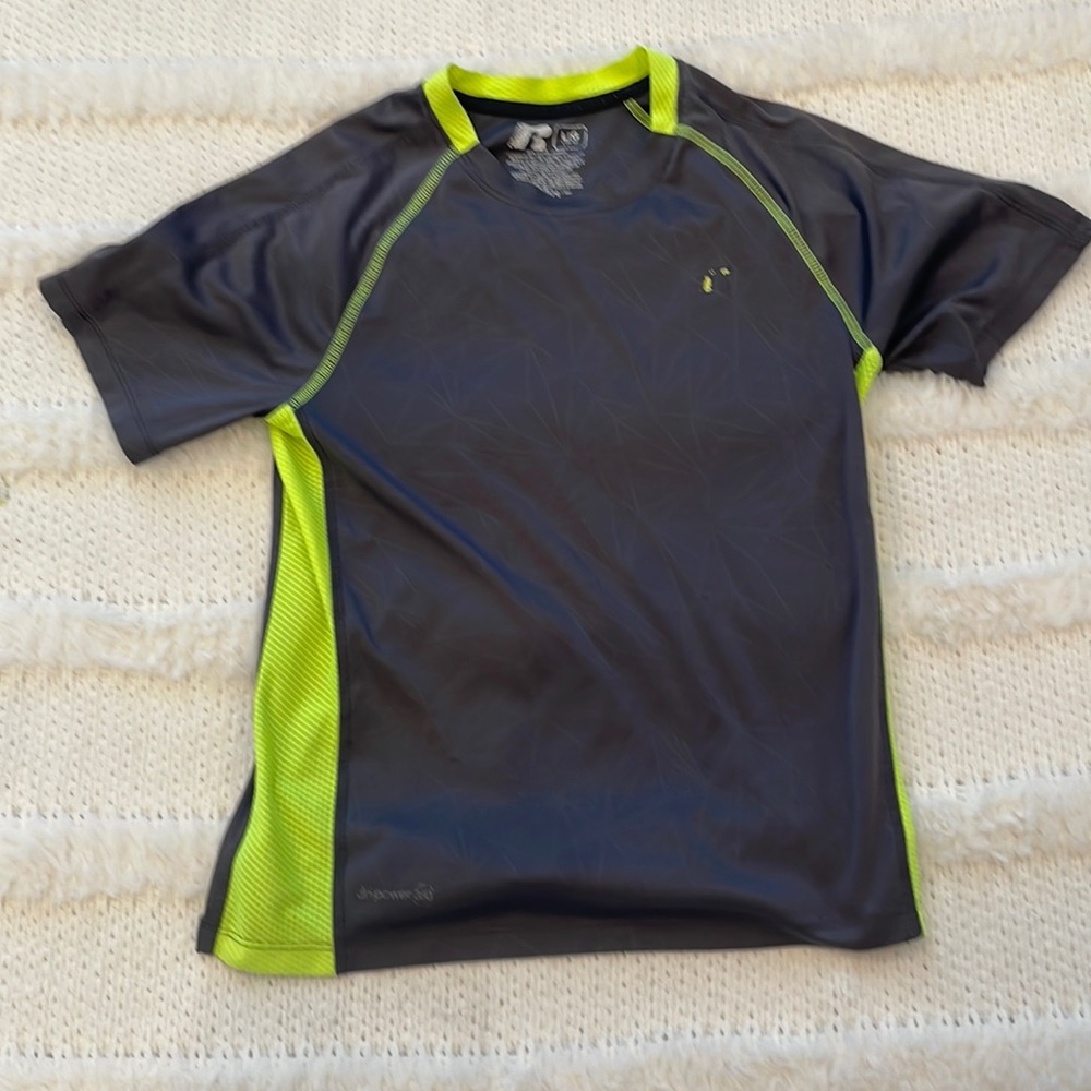 Russell athletic top boys short sleeve gray